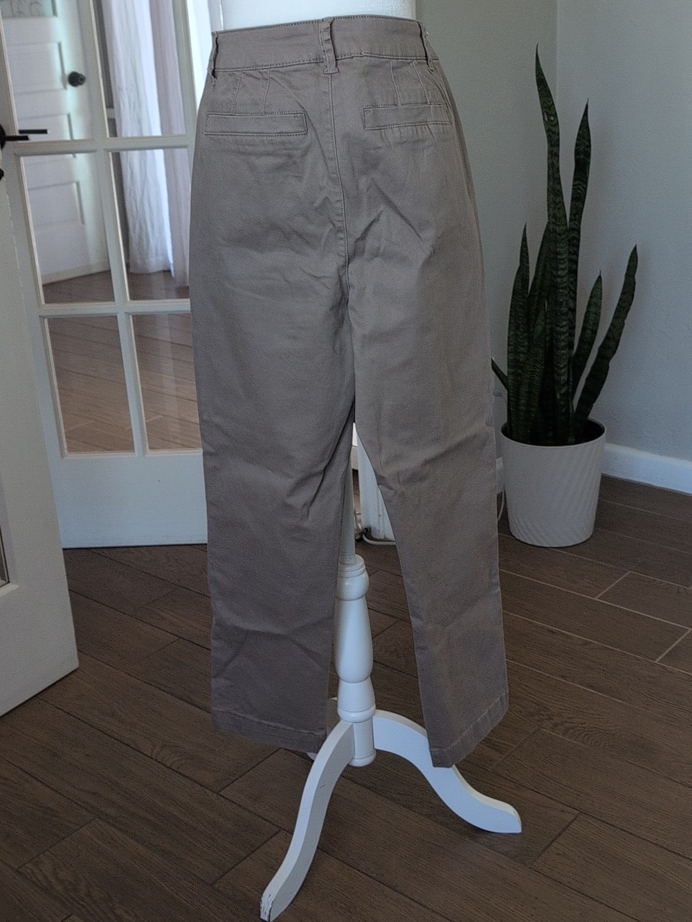 Nordstrom Caslon Khaki tan Chino Pants Size 10 - Picture 3 of 10
